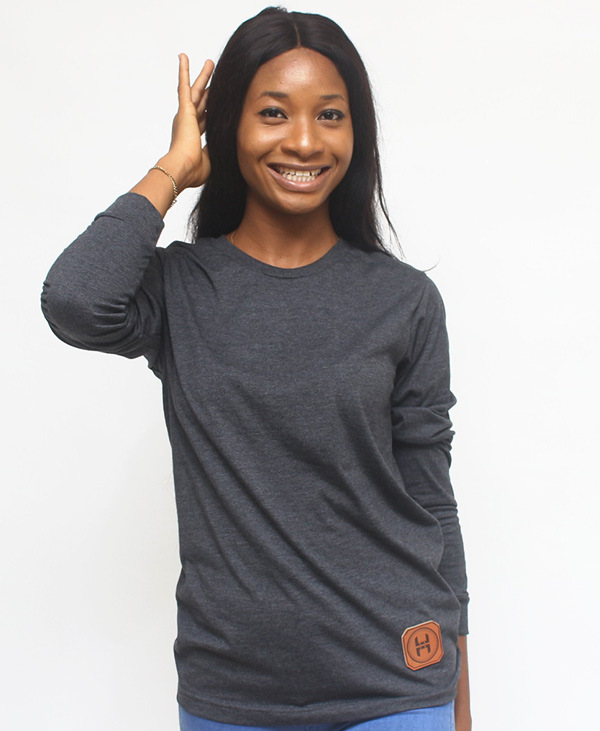 Patch Longsleeve - Heather Dark Grey - Image 4