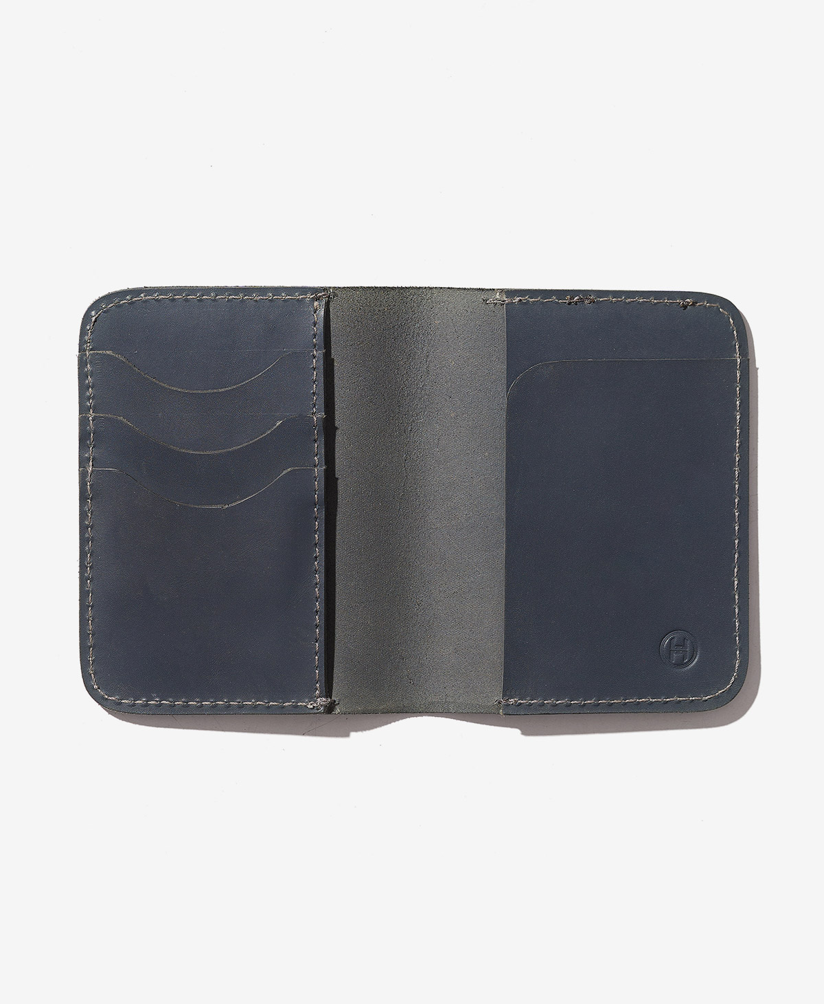 Leather Passport Holder - Navy - Image 4