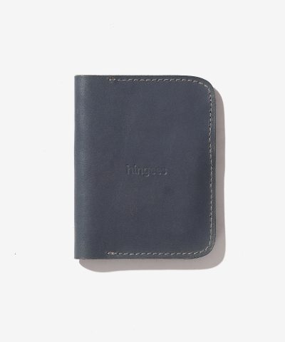 Leather Passport Holder - Navy