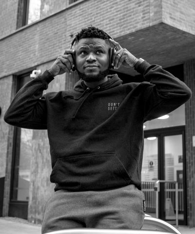 Don't Settle Hoodie — (Heather Black)