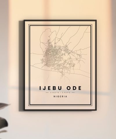 City Map Print — Ijebu Ode
