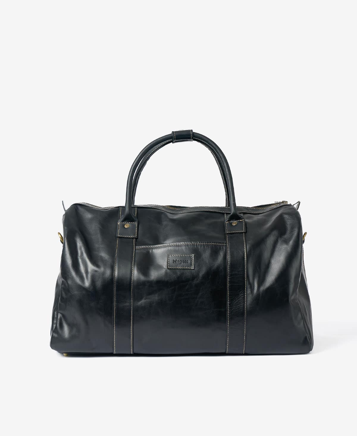 The Leather Duffel — Black - Image 10