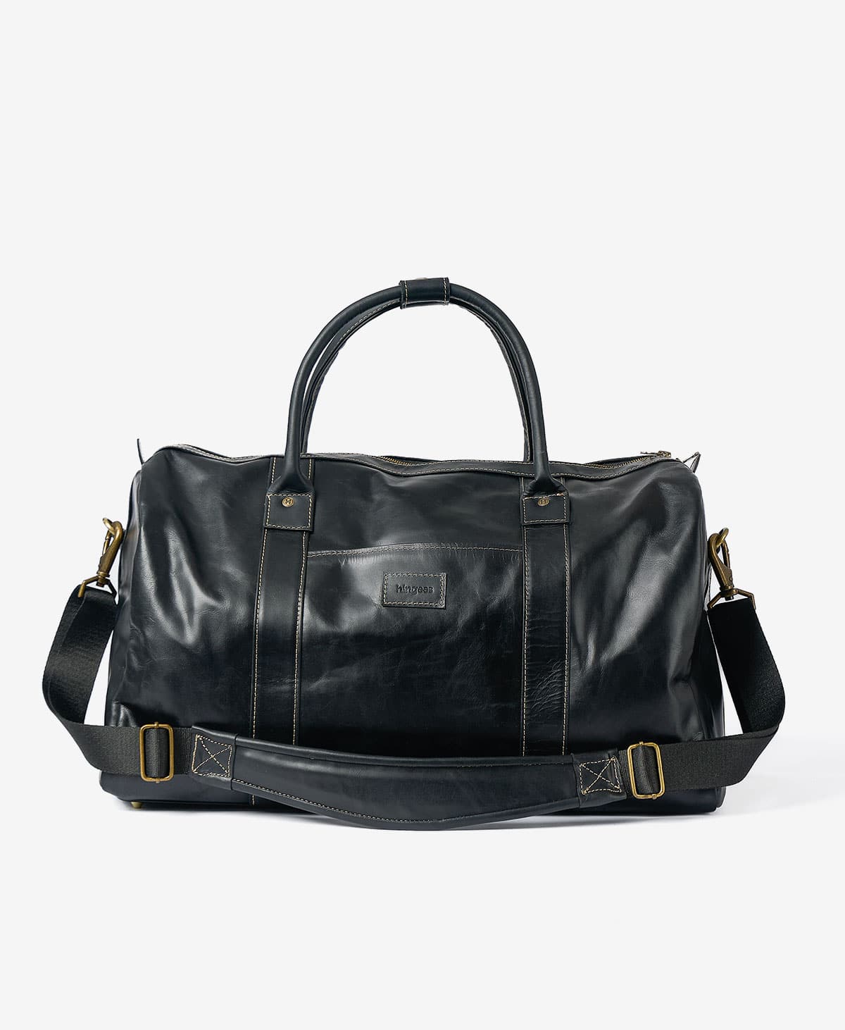 The Leather Duffel — Black